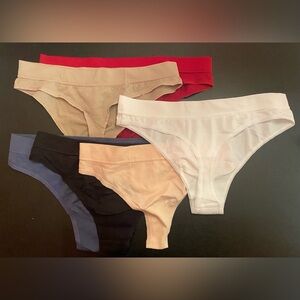 Women's 6-Pair Size Medium Thong Underwear New